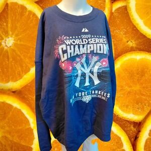 New‎ York Yankees 2009 World Series Champions Majestic Crewneck Sweatshirt 2XL